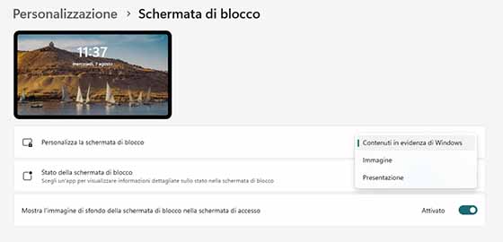 Come Modificare lo Sfondo della Schermata di Blocco 