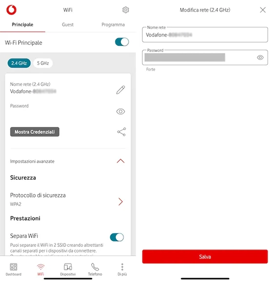 Come Cambiare la Password WiFi Vodafone da App